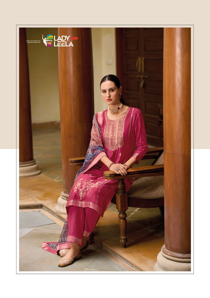 Libaas 2 By Lady Leela Viscose Jacquard Designer Kurti With Bottom Dupatta Wholesale Shop In Surat